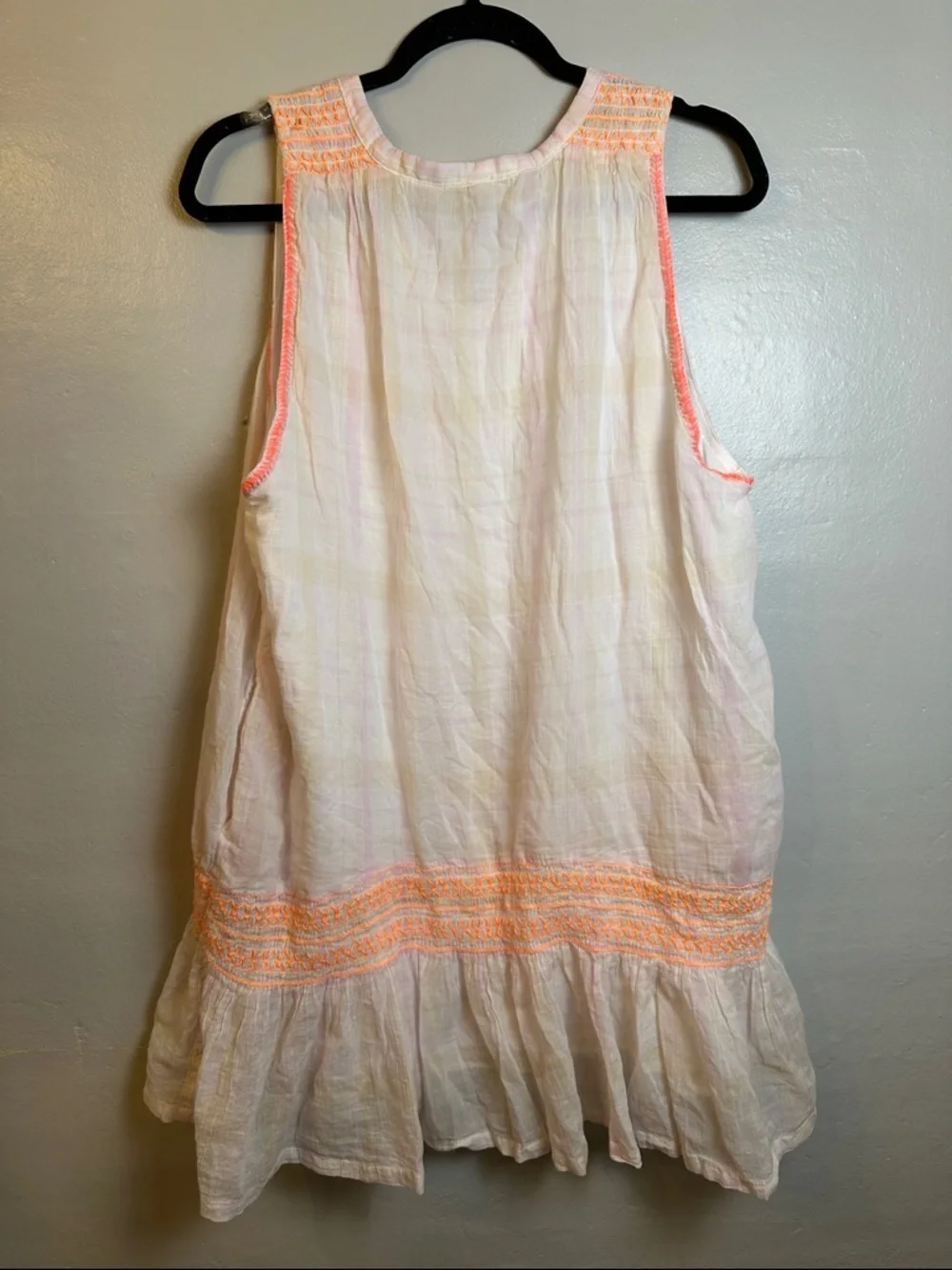 Free People Run With Me Pastel Plaid Mini Dress